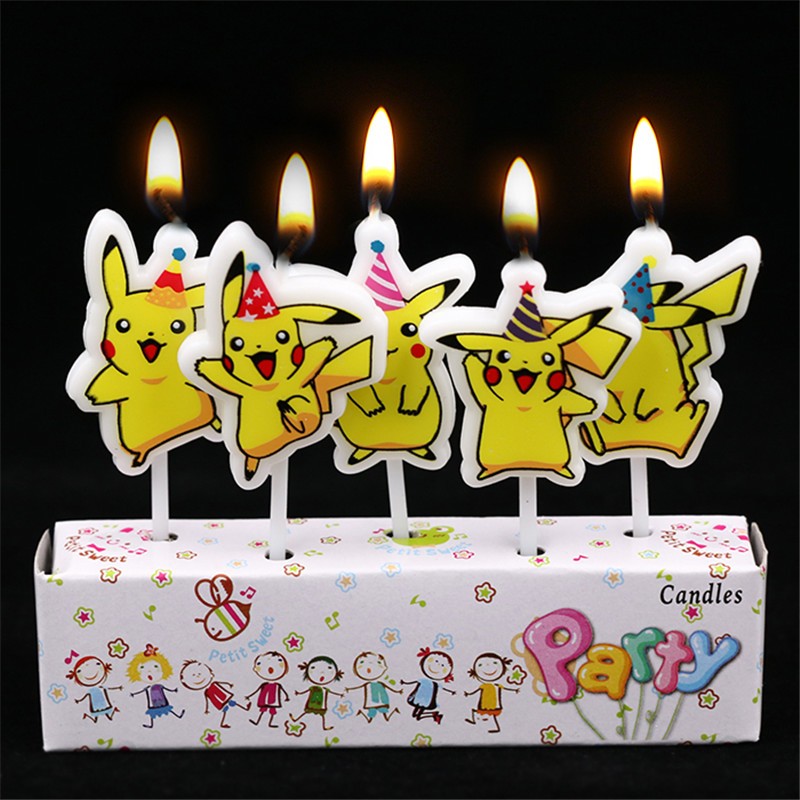 Candle Surprise - 5 개/몫 포켓몬 생일 케이크 촛불