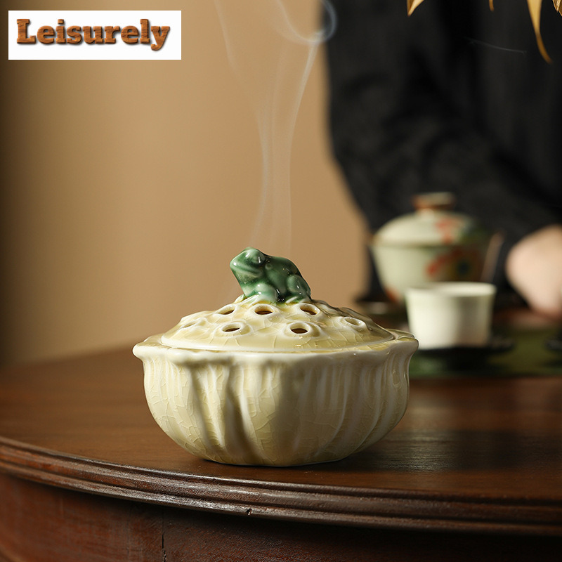 Zen Candle Supplies - 연꽃 연못 개구리 모양 향꽂이, 선원