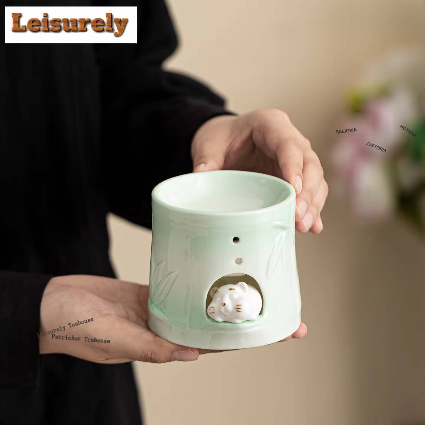 Zen Candle Supplies - 대나무 쥐 모양 향꽂이, 선(禪) 정원