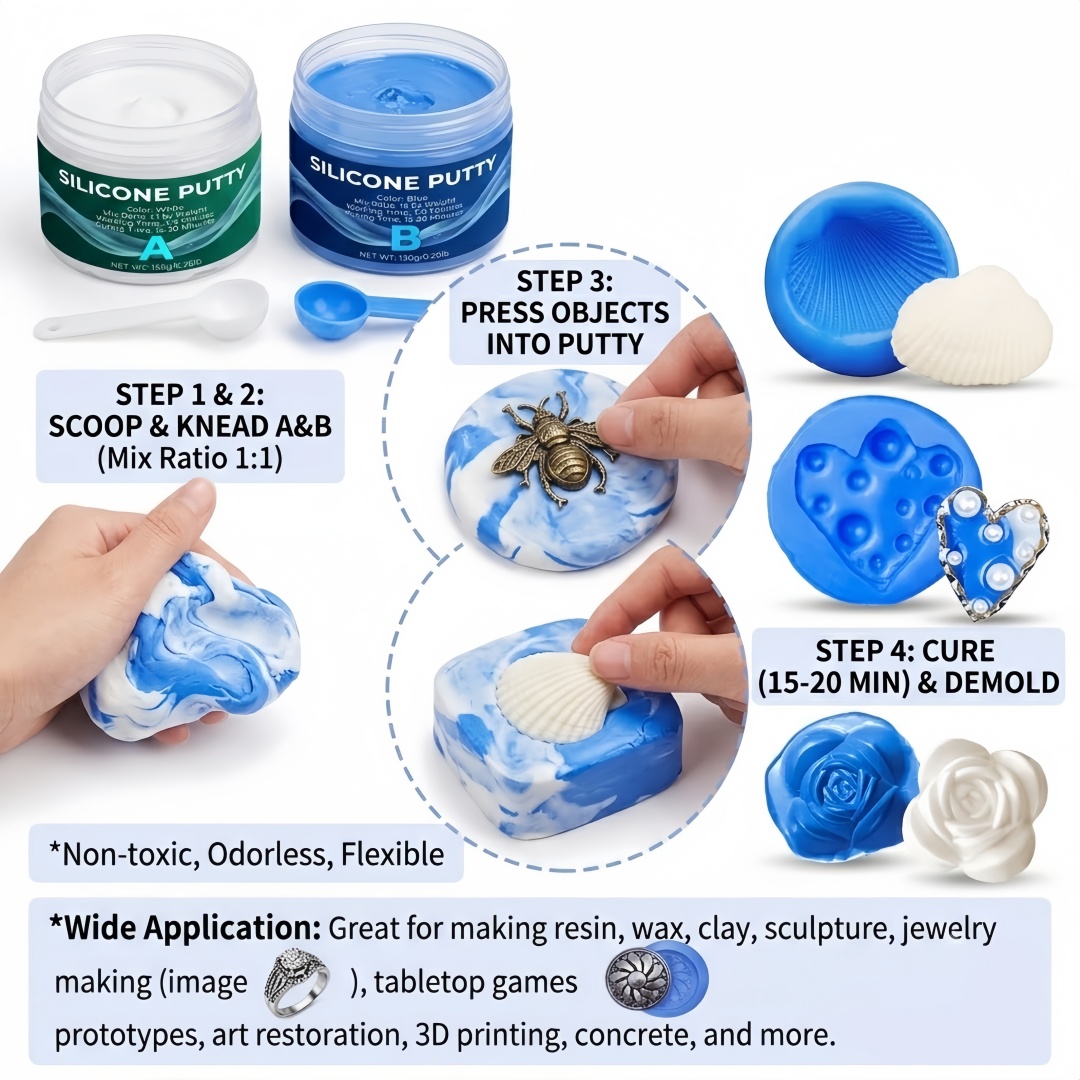 실리콘 퍼티 몰드 제작 용품 석고 양초 비누 몰드용으로 - Candle Making Supplies Usa 리뷰 및 가격