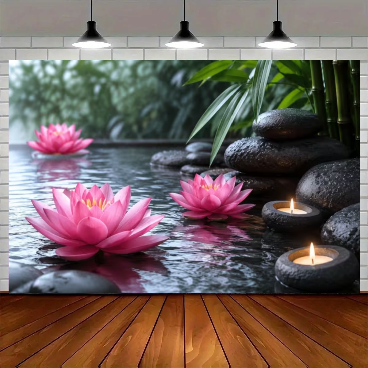 우아한 연꽃 선원목 정원 사진 배경 편안한 대나무 양초 - Zen Candle Supplies 리뷰 및 가격
