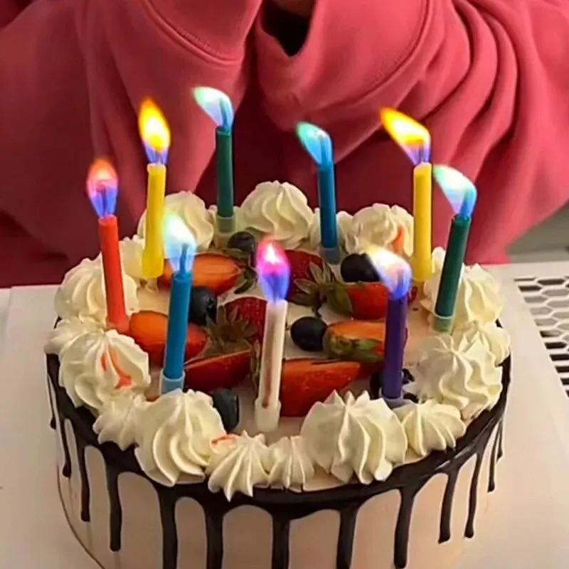다양한 색상의 다채로운 불꽃 양초, 5/12 팩, 생일 - Candle Surprise 리뷰 및 가격